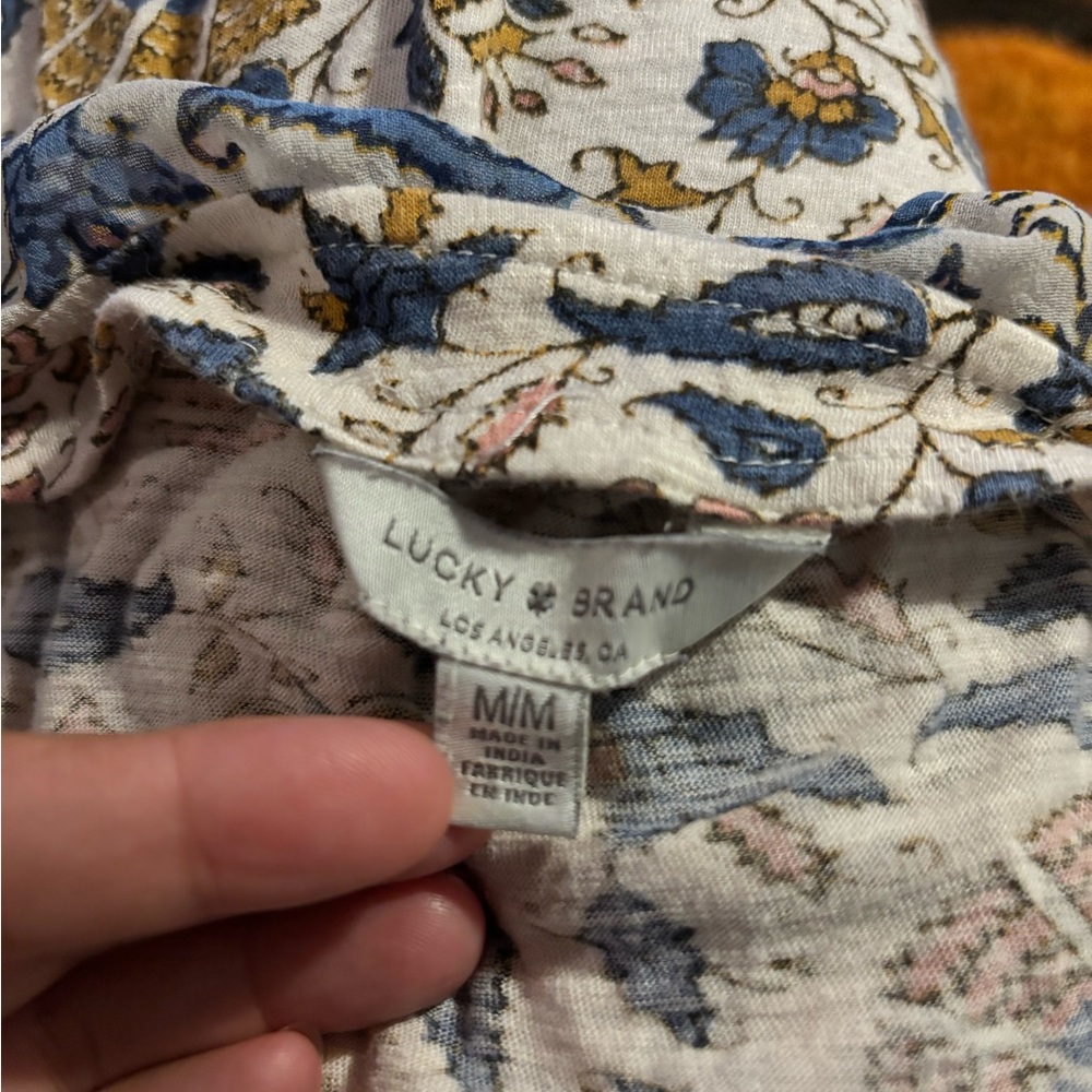 Lucky Brand, Floral, Ruffle Top - Picture 7 of 8